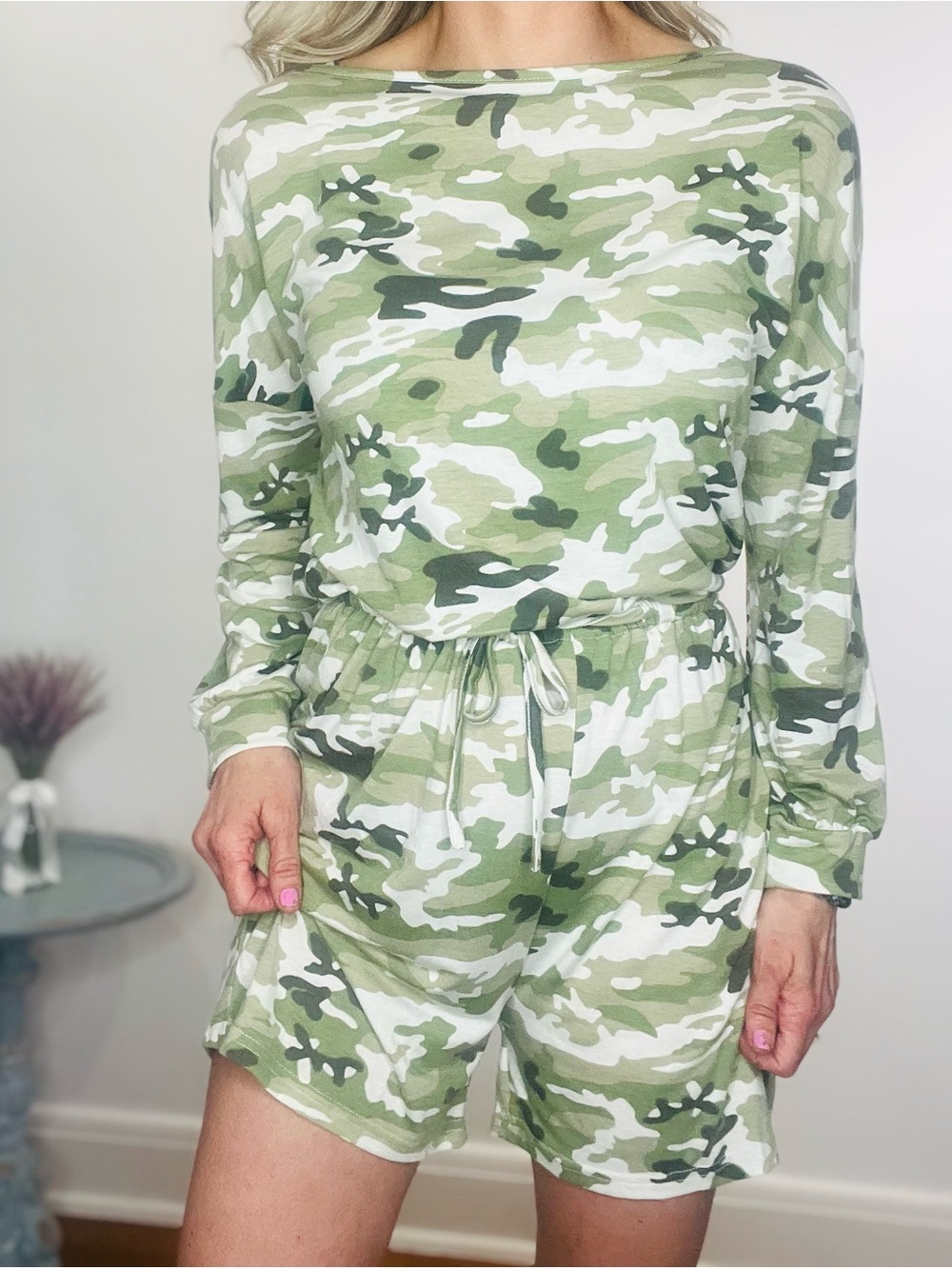 Women’s Camouflage Romper- Green Camo